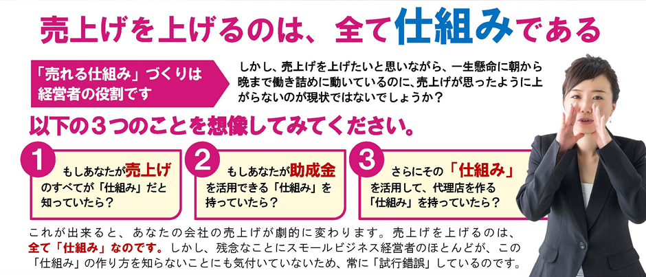 売上げを上げるのは、全て仕組みである